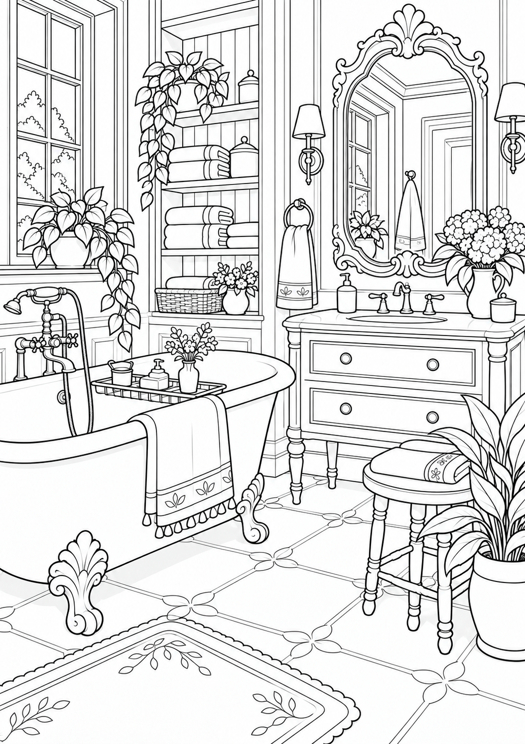 The vintage bathroom