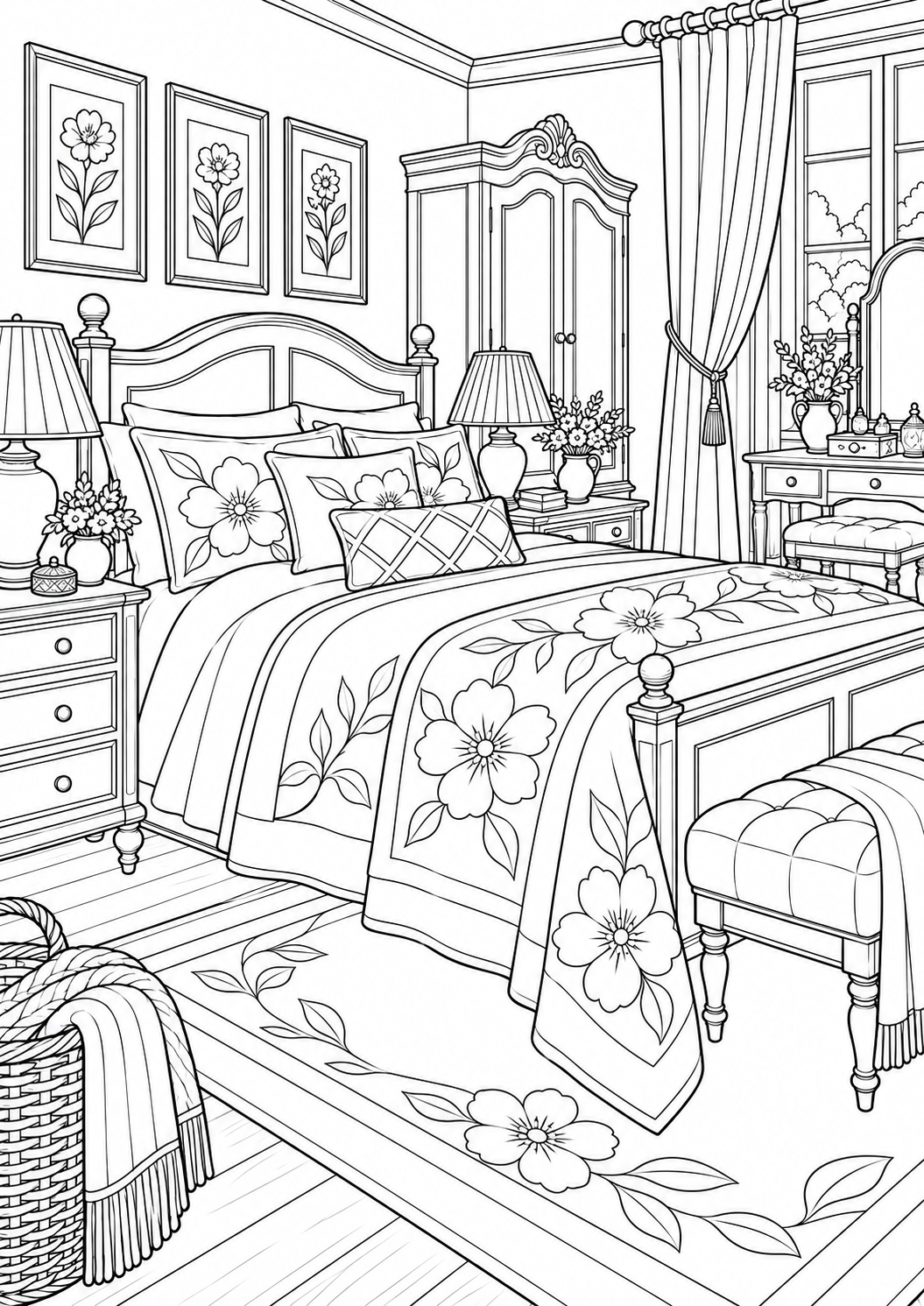 The romantic bedroom