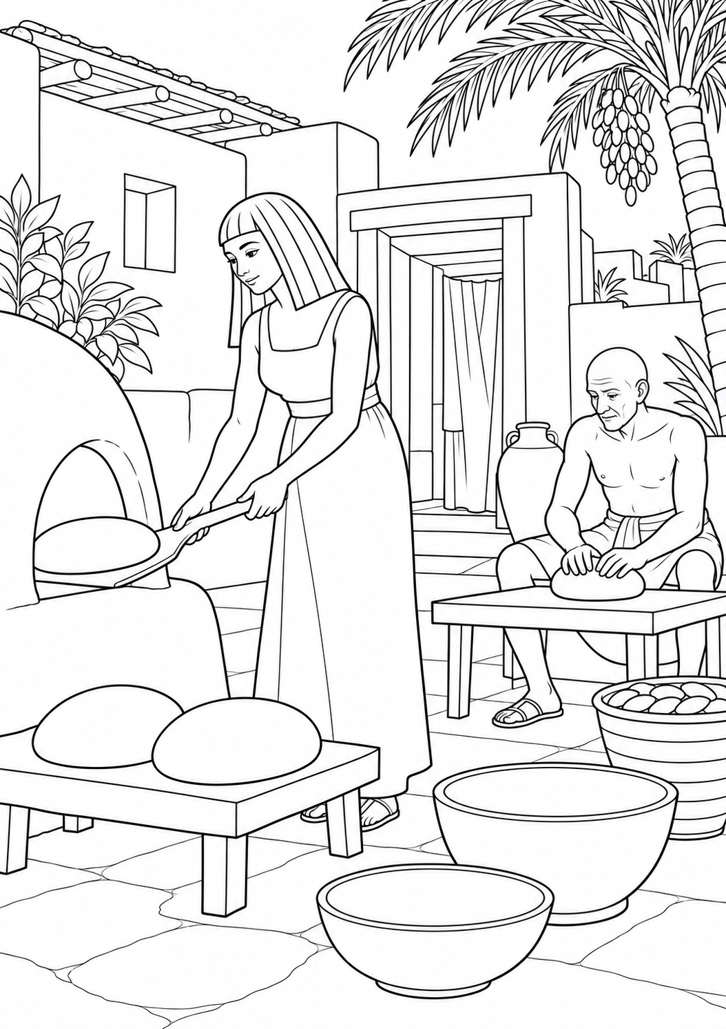 Bread in the courtyard