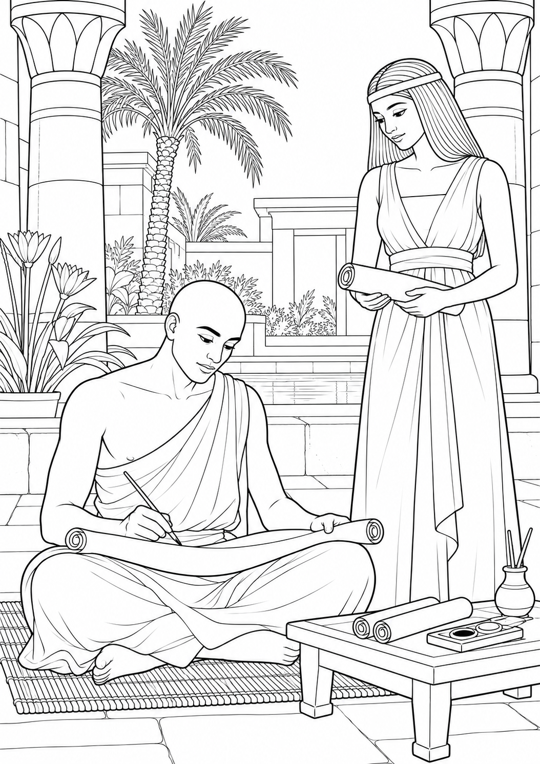 The scribe at work
