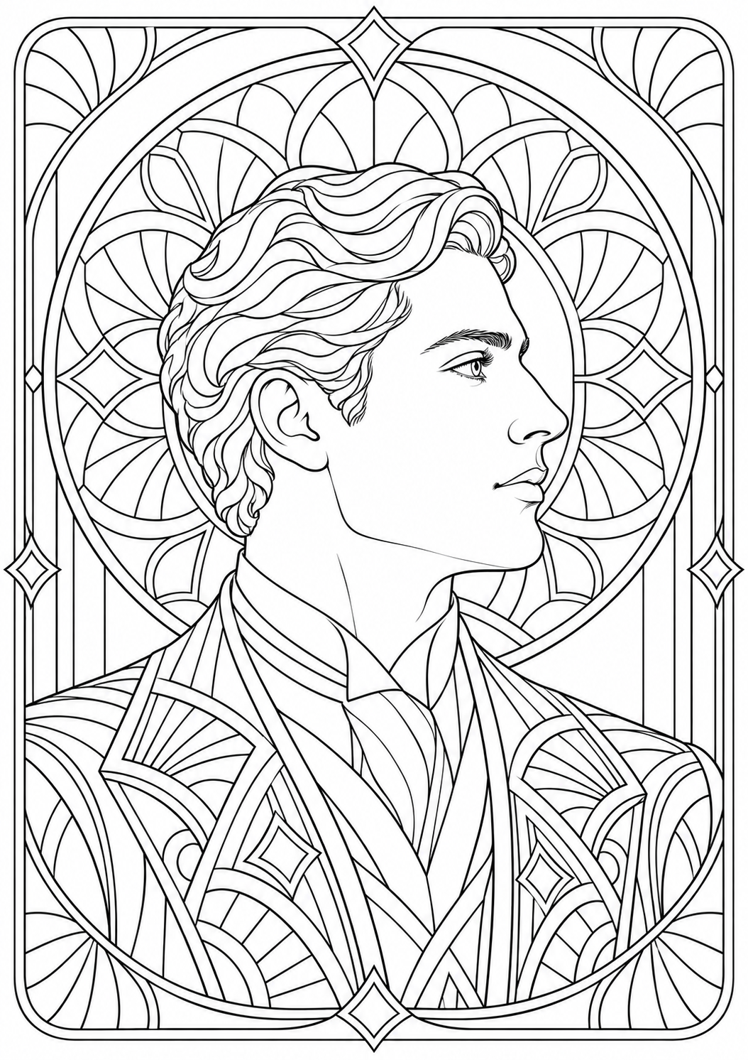Profile with geometric rhythms