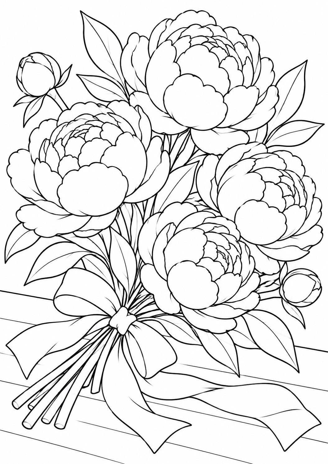 A bouquet of peonies