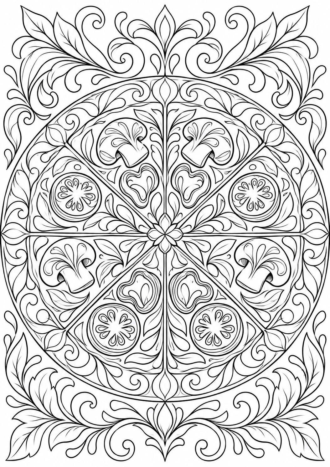 The ornamental pizza mandala
