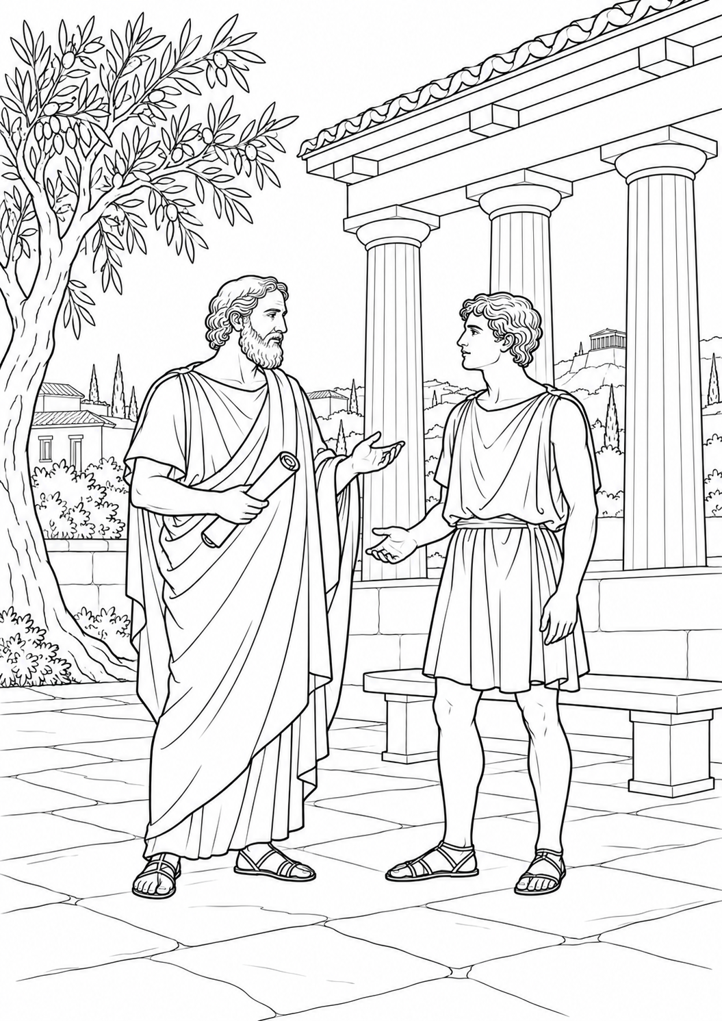 A conversation in the agora