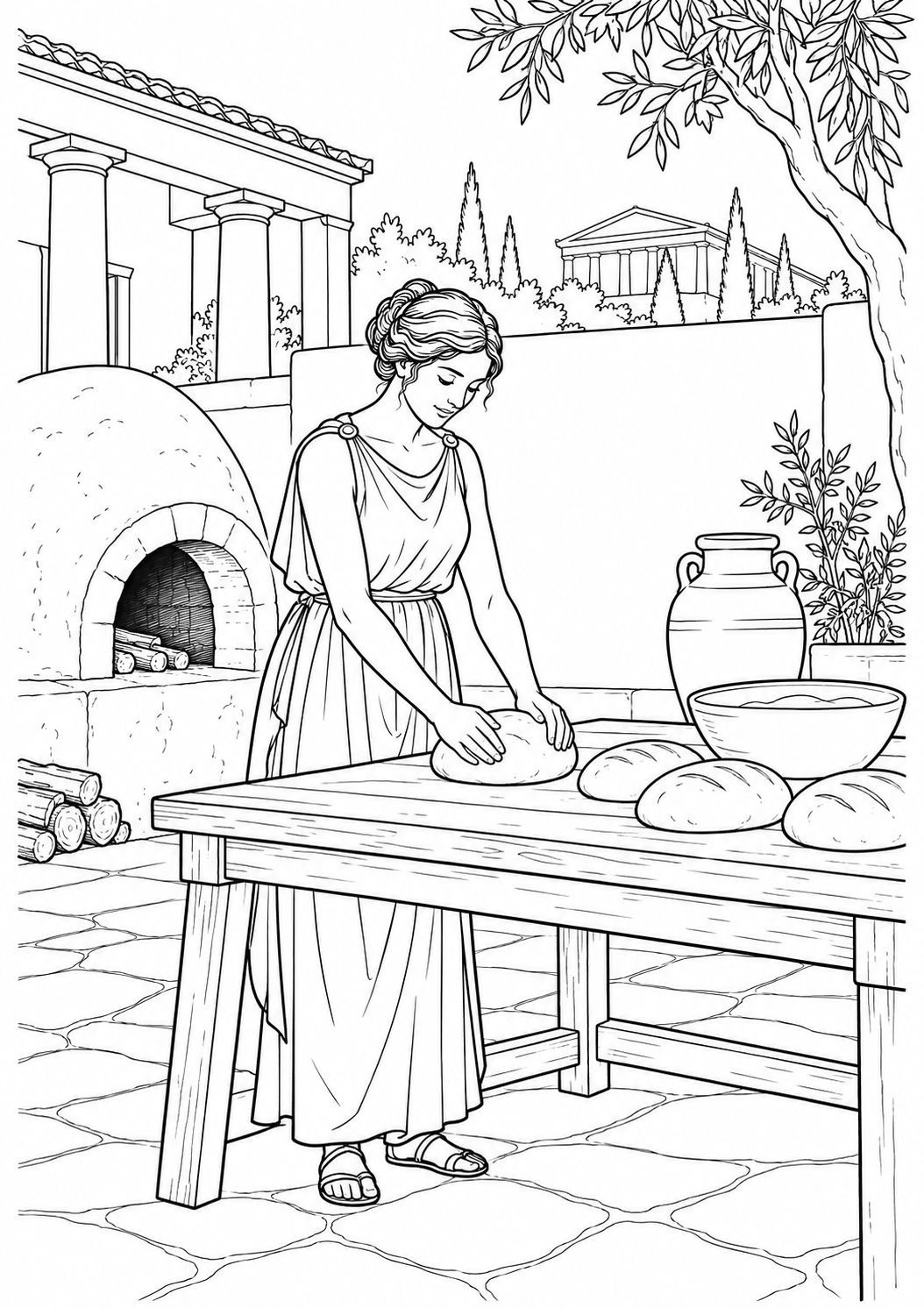 Bread in the courtyard