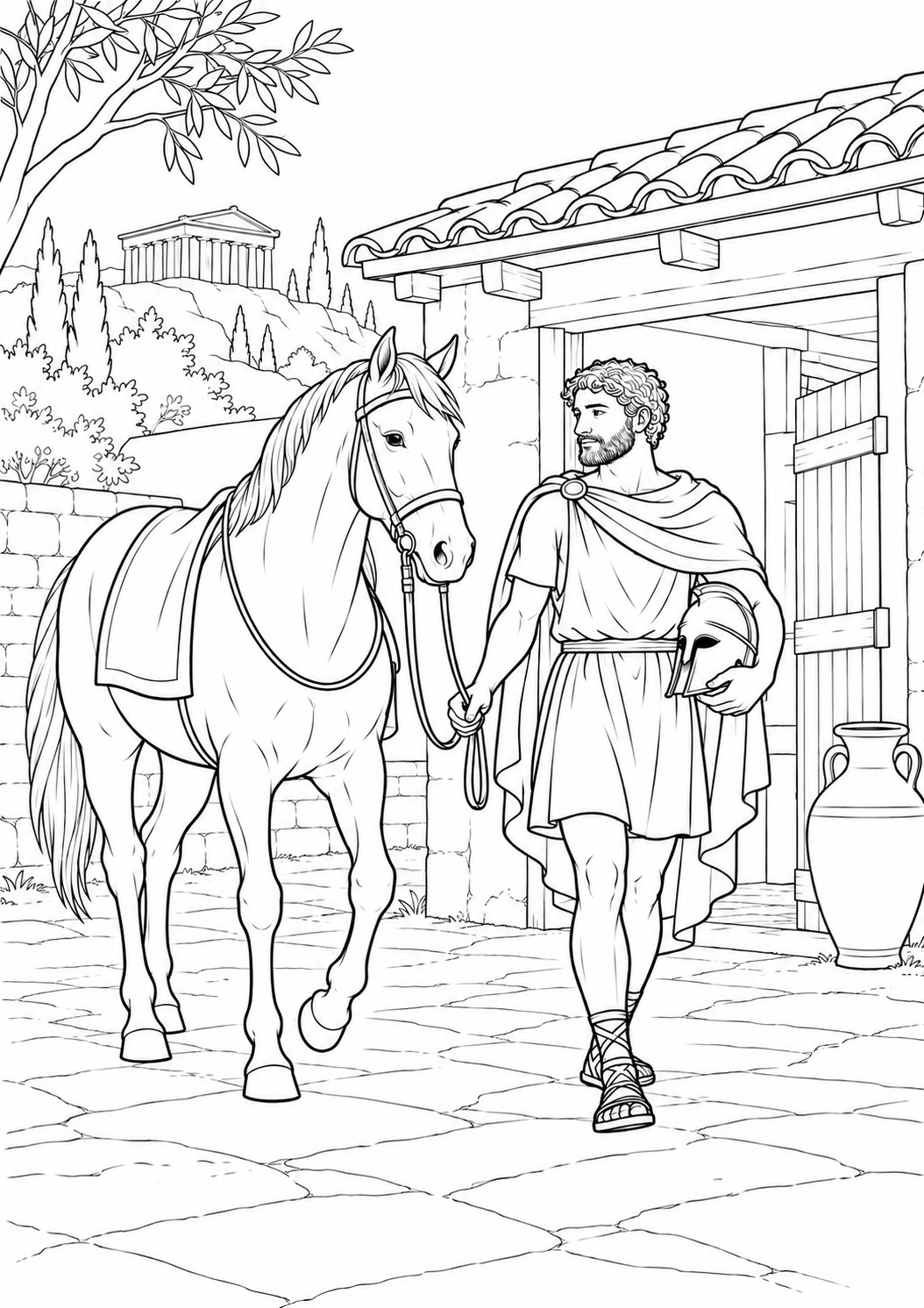 The horseman’s departure