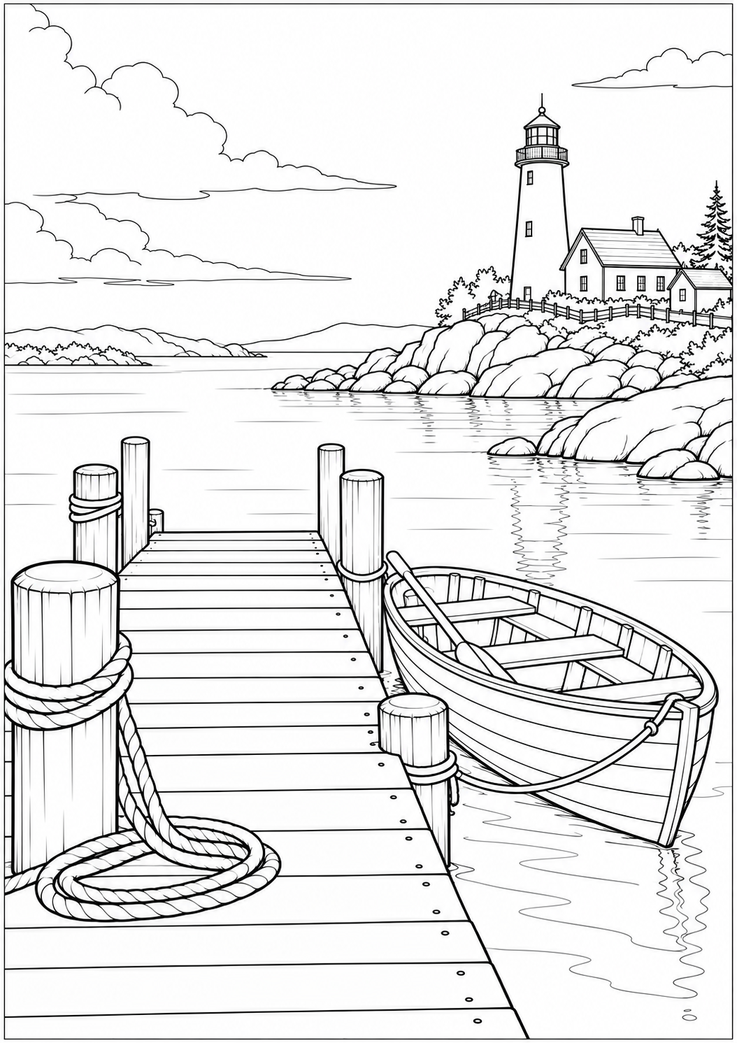 At the end of the pier