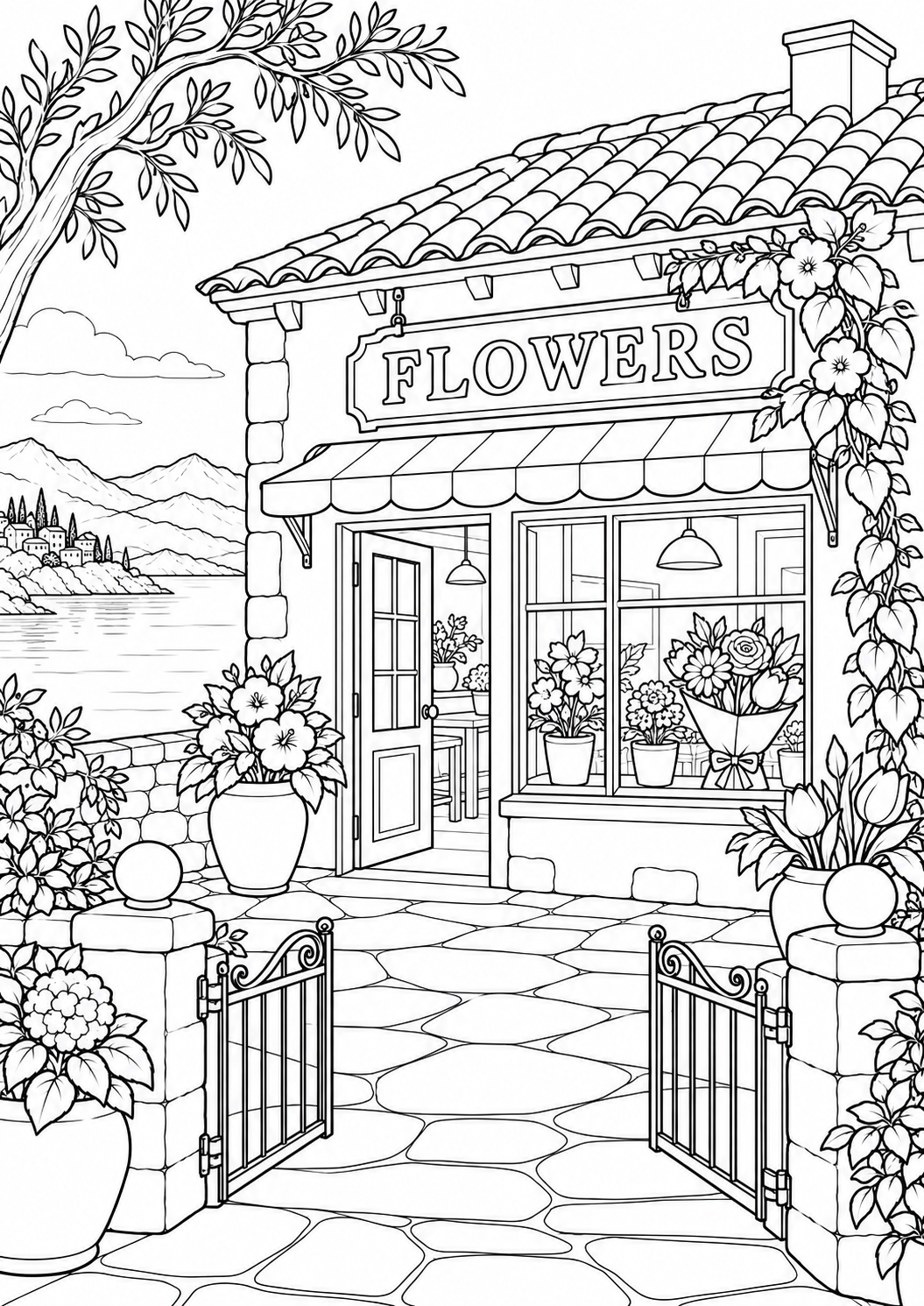 The florist’s courtyard