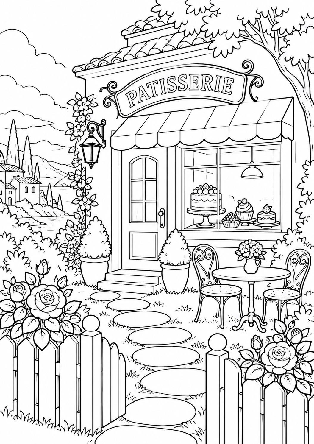 The patisserie with a garden